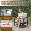 SUGOLD 5-Piece Aluminum Patio Conversation Set with Coffee Table and Swivel Chair - 3 of 4