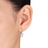 EVERLY JEWELRY | Sterling Silver 5 1/5 CT TGW DEW Oval Created Moissanite Drop Earrings - 2 of 4