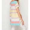 Women's Striped High Low Knit Top -PLUS - honeyme - 4 of 4