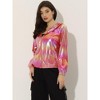 INSPIRE CHIC Women's Holographic Shiny Long Sleeve Zipper Hooded Metallic Jacket - 2 of 4