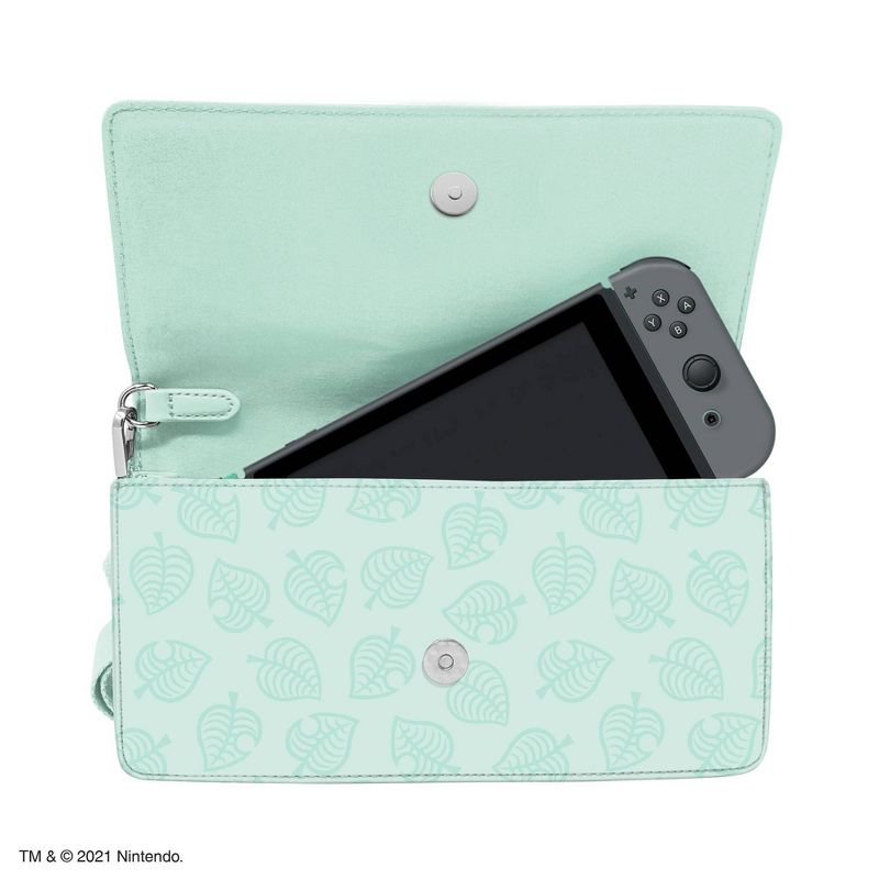 Controller Gear Nintendo Animal Crossing Mint Leaves Crossbody Bag, 3 of 4