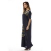 Riviera Sun Mexican Embroidered Maxi Dress with Double Side Slits - 2 of 3