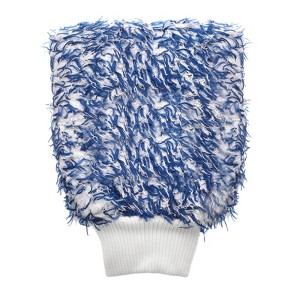 Unique Bargains Double-Sided Plush Household Clean Microfiber Car Wash Mitt 10" x 8" - 1 of 4