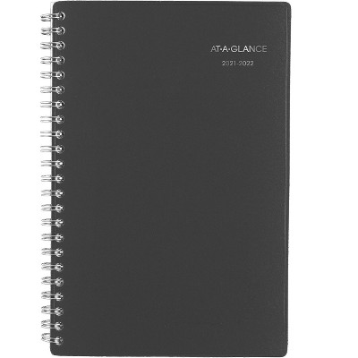 AT-A-GLANCE 2021-2022 5" x 8" Academic Planner DayMinder Charcoal AYC200-45-22