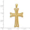 Black Bow Jewelry 14k Yellow Gold Diamond-Cut Milgrain Cross Pendant - 4 of 4