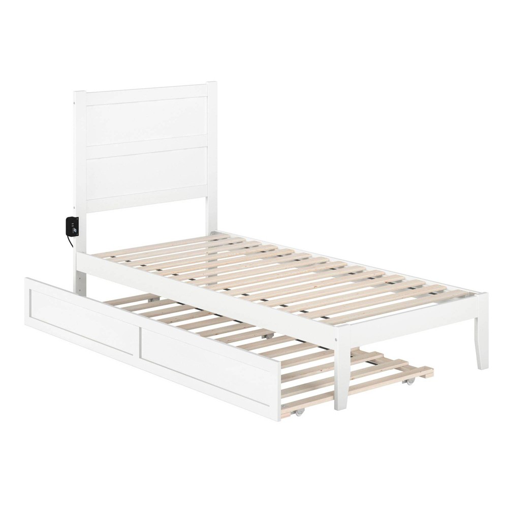Photos - Bed Frame AFI Twin XL Noho Bed with Twin XL Trundle White  