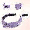 Unique Bargains Women's Colorful Bead Knotted Headband 1.57" Wide 2 Pcs - 4 of 4