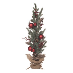 Transpac Metal 28 in. Multicolor Christmas Ornament and Acorn Tree - 1 of 3