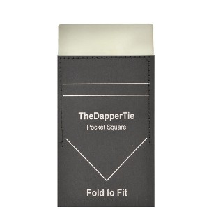 TheDapperTie - Men's Extra Thick Cotton Flat Pre Folded Pocket Square on Card - 1 of 4
