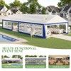 AMERLIFE Party Tent with Rolled Sidewalls and Zinc Alloy Tube & Spiral Stakes, Waterproof Event Shelters, White & Blue - 4 of 4