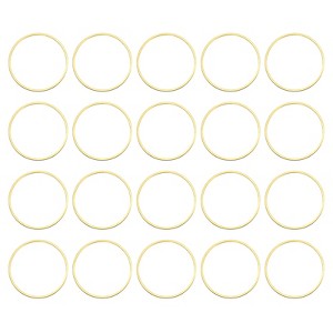 Unique Bargains DIY Craft Brass Hollow Round Jewelry Connecting O-Rings 50 Pcs - 1 of 4