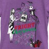 Girl's The Nightmare Before Christmas Fright Christmas Jack and Sally T-Shirt - 2 of 4