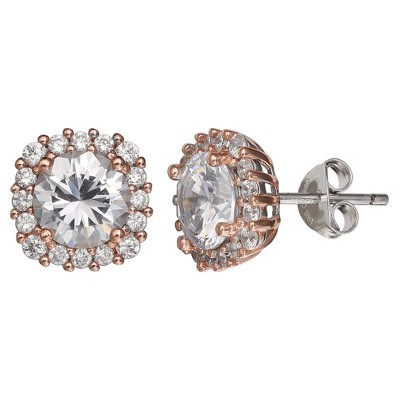 rose gold silver earrings
