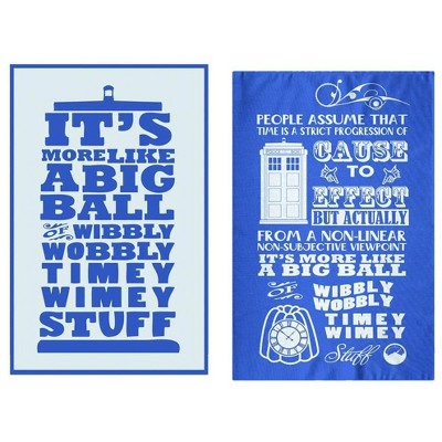 Seven20 Doctor Who Timey Wimey Tea Towels