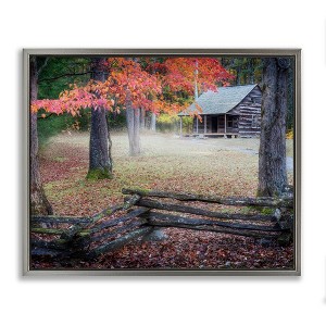 Stupell Industries Log Cabin Woody Autumn Foliage, 31" x 25" - 1 of 4