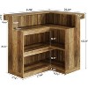 Tribesigns L-Shaped Home Bar Unit, 4-Tier Corner Liquor Bar Table with Storage Shelves and Wine Glasses Holder for Home Pub - 3 of 4