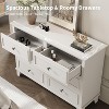 TackView 6 Drawer Wide Dresser Storage Organizer, Modern Wooden Chest of Drawers with Metal Handles for Hallway, Entryway, Home Office - 2 of 4
