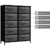 Sorbus 10 Drawers Dresser - Furniture Storage for Bedroom, Closet, Office Organization - Steel Frame, Wood Top, Fabric Bins - 4 of 4
