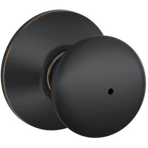 Schlage F40 Ply Plymouth Privacy Lock Door Knob Set Aged Bronze