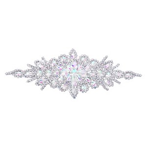 Unique Bargains Sparkling Elegant Crystal Rhinestone Applique for Party Clothing DIY Sewing - 1 of 4