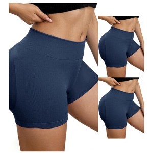 INSPIRE CHIC 3 Packs Women's Slimming Waist Butt Lifter Control Panties Workout Sport Running Shaper Short - 1 of 4