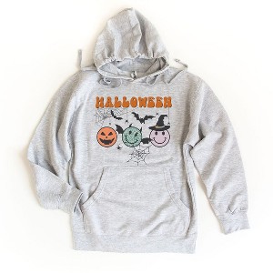 Simply Sage Market Women's Graphic Hoodie Halloween Smiley Faces - 1 of 3