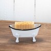 Black Rim White Enamel Bathtub Soap Dish - Foreside Home & Garden - 4 of 4