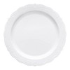 Smarty Had A Party 7.5" White with Silver Vintage Rim Round Disposable Plastic Appetizer/Salad Plates (120 Plates) - 2 of 4