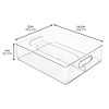 mDesign Divided Storage Bin for Fridge or Pantry, Set of 6, Clear, Made in USA - 4 of 4