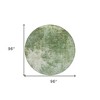 Fern Green And Artichoke Green Abstract Washable Indoor Outdoor Area Rug - 3 of 4