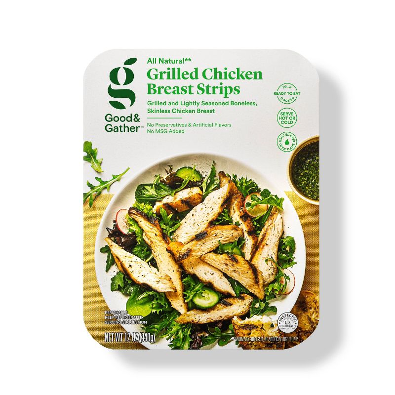 Grilled Chicken Breast Strips - 12oz - Good &#38; Gather&#8482;, 1 of 5