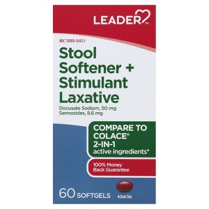 Leader Stool Softener + Stimulant Laxative 60 ea - 1 of 4