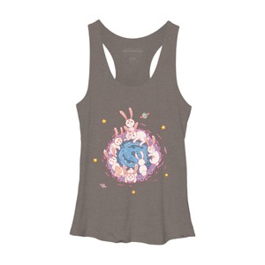 Women's Design By Humans Rabbit Hole By Chofy87 Racerback Tank Top - 1 of 3