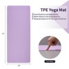 Yoga Mat, Exercise Yoga Mat with Non-Slip Design, 72" x 24" TPE Exercise Mat, Multi-Purpose Workout Mat for Women, Pilates Fitness and Floor Exercises - 3 of 4