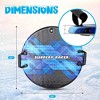 Slippery Racer Downhill Zeus Adults and Kids Foam Saucer Disc Snow Sled Toboggan with Handles, Midnight Hologram (3 Pack) - 4 of 4