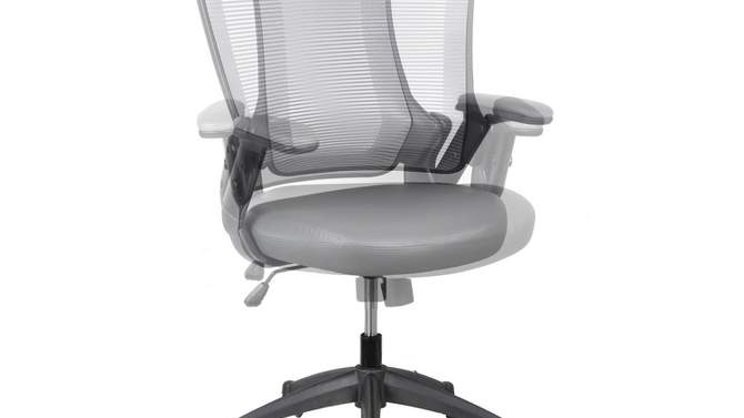 Mid - Back Mesh Task Office Chair with Height Adjustable Arms - Techni Mobili, 6 of 10, play video