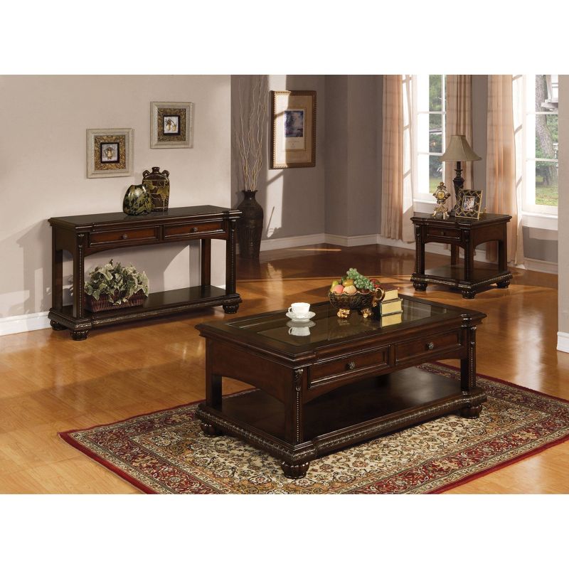 Console Table Cherry - Acme Furniture, 4 of 5
