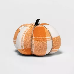 Harvest Plaid Pumpkin Medium Orange and Cream - Hyde & EEK! Boutique™