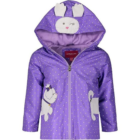 Girls store fleece raincoat