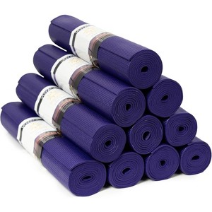10-Pack Yoga Mats, 72x24 Inch Professional 5mm Thick Mats, Non-Slip Durable Bulk Set for Group Workouts - 1 of 4