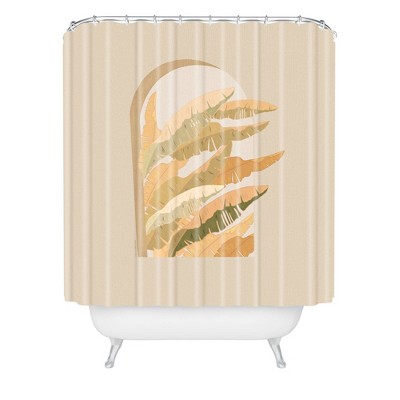 Iveta Abolina Sorrento Sunset Shower Curtain Brown - Deny Designs