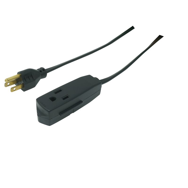 Woods 8&#39; Grounded Extension Cord Black, 4 of 5