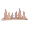 Transpac Wood 18.88 in. Multicolor Christmas Dimensional Tree Mantle - 3 of 4