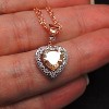 Ginger Lyne Collection CZ Amanda Champagne Heart Necklace for Women - 4 of 4