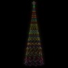 vidaXL Christmas Cone Tree Decoration Artificial Christmas Tree with LEDs - Multicolor 26 x 8 ft - 3 of 4