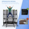Jump Into Fun 5.3FT Recreational Trampoline for Kids With Safety Enclosure,All-weather Grille,Lower Protective net Easy to move Indoor & Outdoor Use - 4 of 4