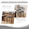Sapphtopaz 360 °Rotating Bar Stools Upholstered High Chair with Backrest and Footrest Counter Height Barstools Set of 2 for Kitchen Island - 2 of 4