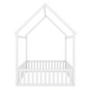 Kumasinova House Shaped Twin/Full Size Bed Frame,Wood Twin/Full Bed Frame with Fence&Door,Rustic Wash Design Twin/Full Bed Frames for Kids - 4 of 4