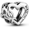 Sterling Silver "Love You Mom" Infinity Heart Charm, Sentimental Jewelry Gift for Women with Gift Box - 2 of 3