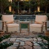 Bestier Patio Bistro Set, 3-Piece Swivel Rocker Chairs with Side Table, Rattan Patio Conversation Sets with Soft Cushion for Garden, Backyard, Porch - 2 of 4